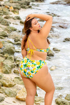 CT Lingerie plus size swimwear featuring helena sexy citrus print bikini plus size with yellow and citrus pattern